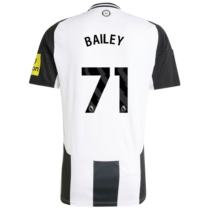 Niño Fútbol Camiseta Scott Bailey #71 Blanco Negro 1ª Equipación 2024/25