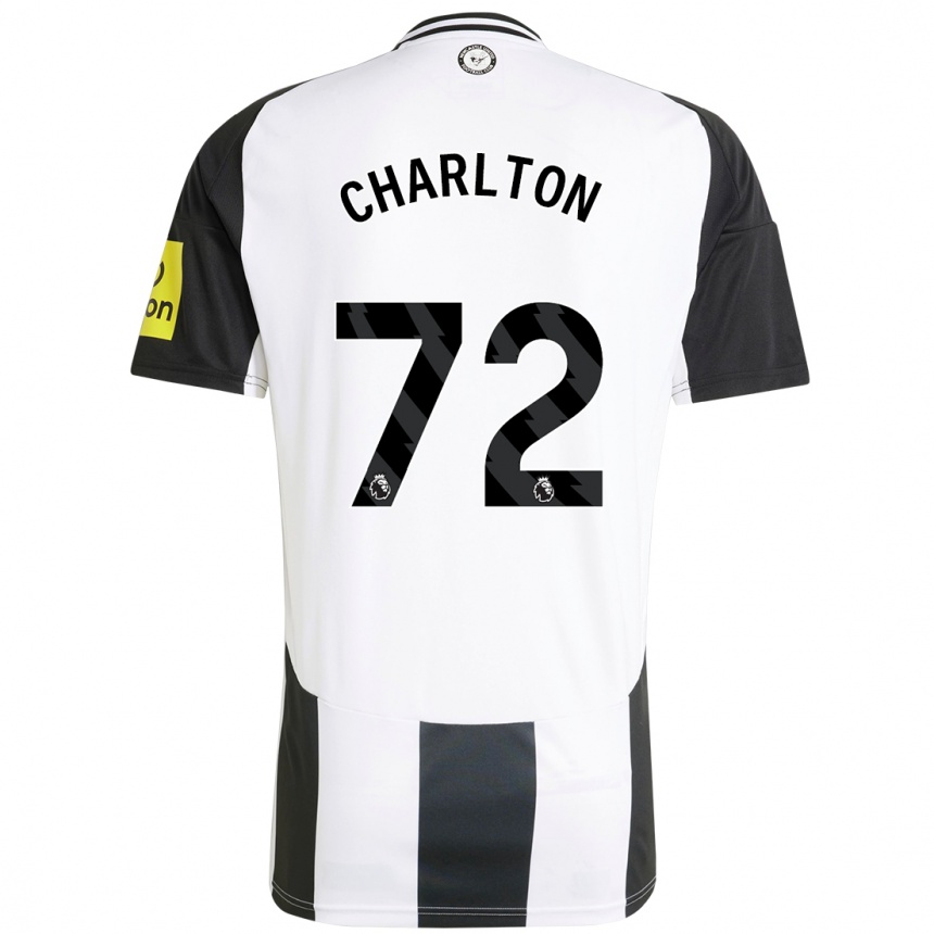 Niño Fútbol Camiseta Dylan Charlton #72 Blanco Negro 1ª Equipación 2024/25