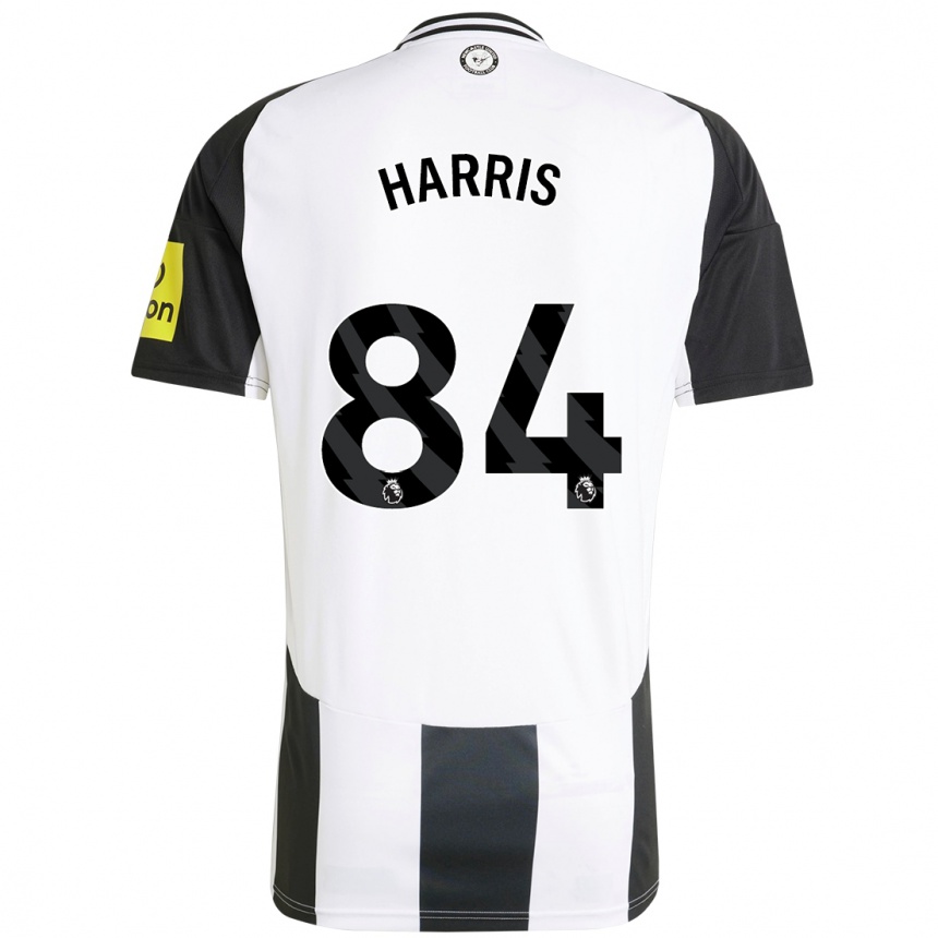 Niño Fútbol Camiseta Aidan Harris #84 Blanco Negro 1ª Equipación 2024/25