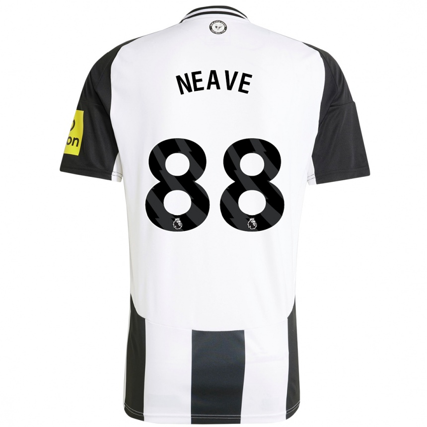 Niño Fútbol Camiseta Sean Neave #88 Blanco Negro 1ª Equipación 2024/25