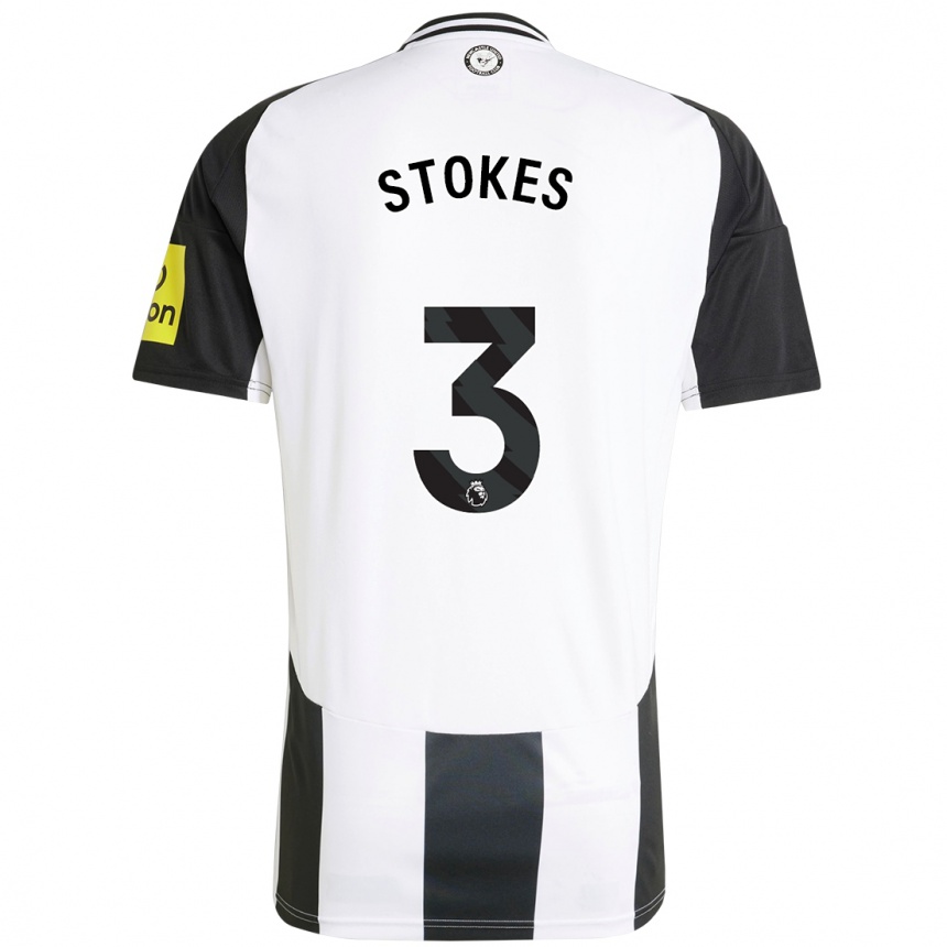 Niño Fútbol Camiseta Demi Stokes #3 Blanco Negro 1ª Equipación 2024/25