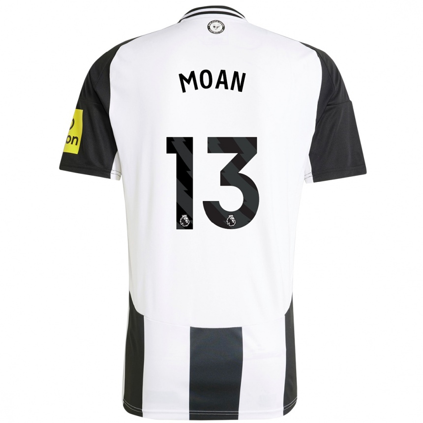 Niño Fútbol Camiseta Claudia Moan #13 Blanco Negro 1ª Equipación 2024/25