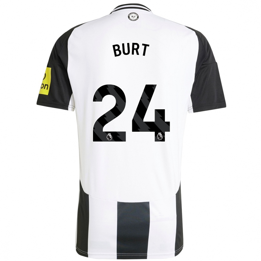 Niño Fútbol Camiseta Daisy Burt #24 Blanco Negro 1ª Equipación 2024/25