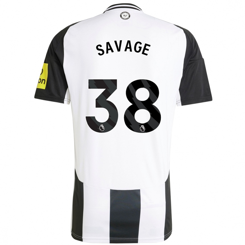 Niño Fútbol Camiseta Remi Savage #38 Blanco Negro 1ª Equipación 2024/25