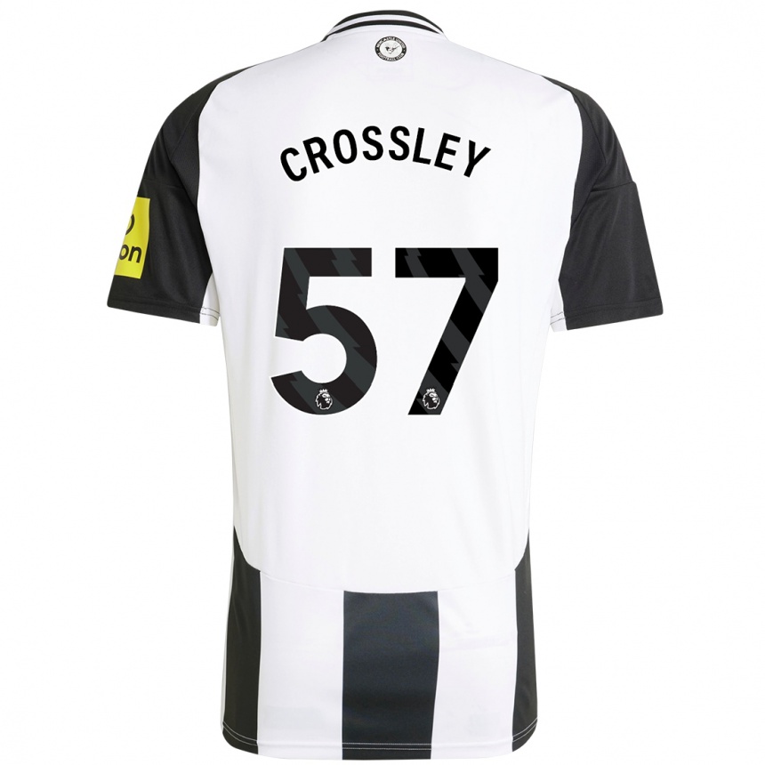 Niño Fútbol Camiseta Kyle Crossley #57 Blanco Negro 1ª Equipación 2024/25