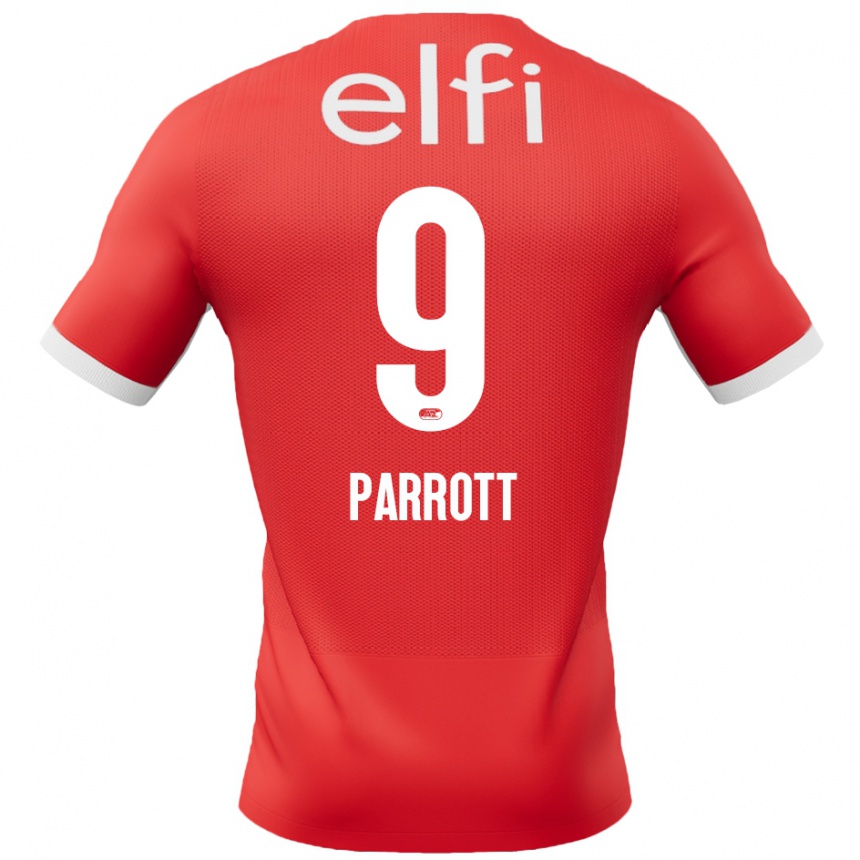 Niño Fútbol Camiseta Troy Parrott #9 Rojo Blanco 1ª Equipación 2024/25