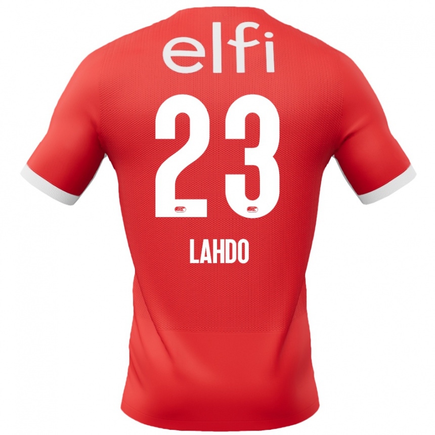 Niño Fútbol Camiseta Mayckel Lahdo #23 Rojo Blanco 1ª Equipación 2024/25