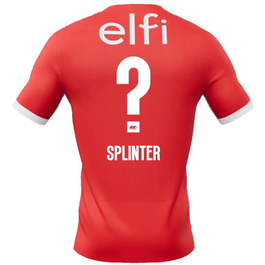 Niño Fútbol Camiseta Ilias Splinter #0 Rojo Blanco 1ª Equipación 2024/25