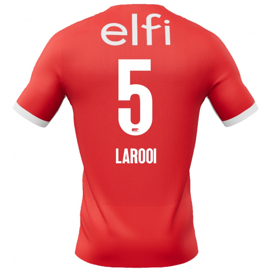 Niño Fútbol Camiseta Finn Larooi #5 Rojo Blanco 1ª Equipación 2024/25