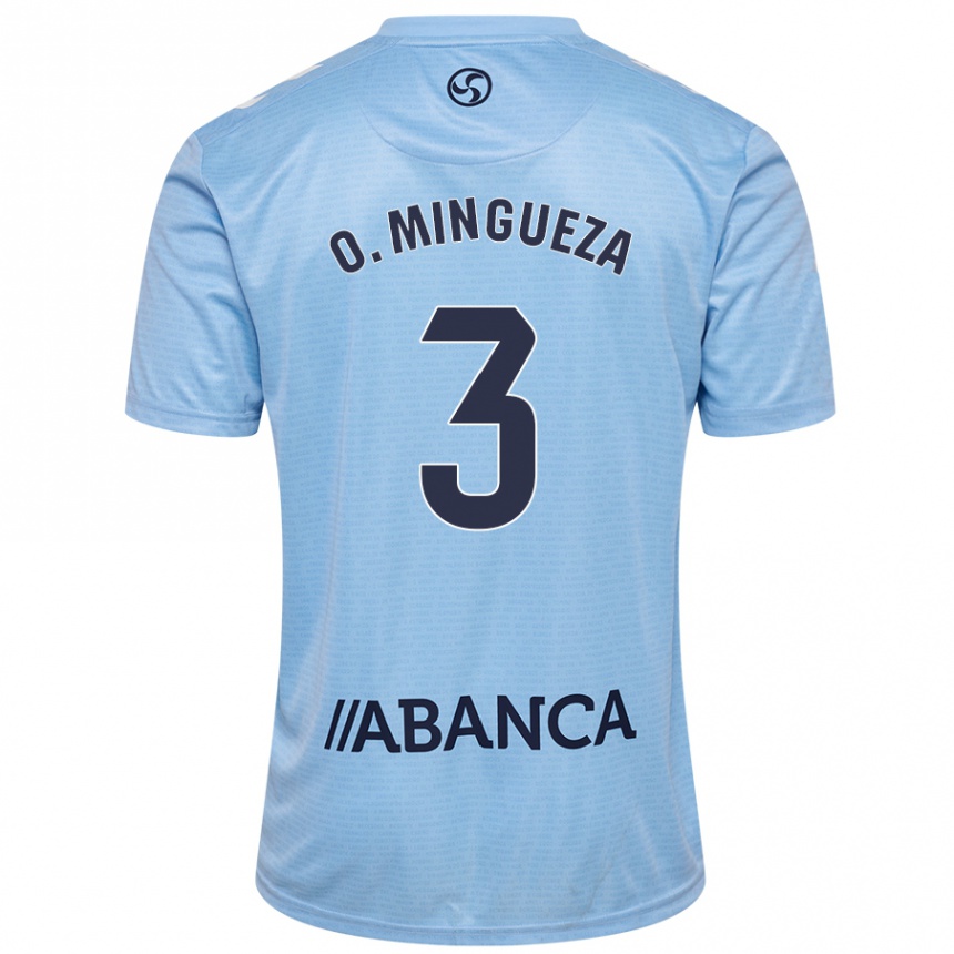 Niño Fútbol Camiseta Óscar Mingueza #3 Azul Cielo 1ª Equipación 2024/25