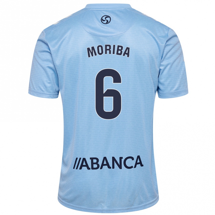 Niño Fútbol Camiseta Ilaix Moriba #6 Azul Cielo 1ª Equipación 2024/25