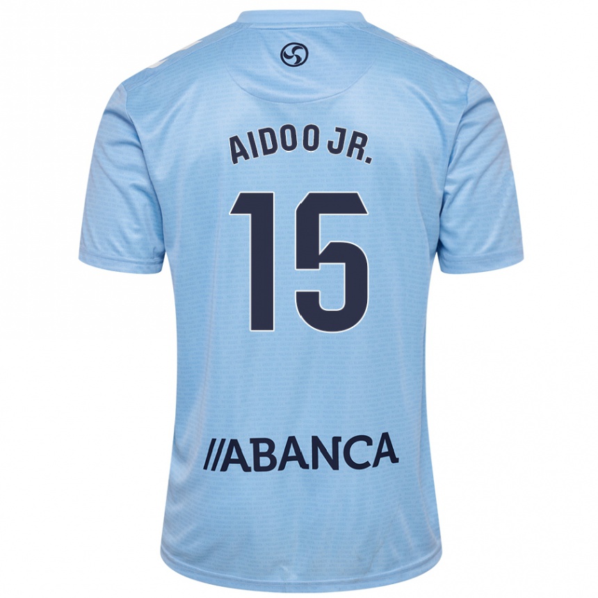 Niño Fútbol Camiseta Joseph Aidoo #15 Azul Cielo 1ª Equipación 2024/25