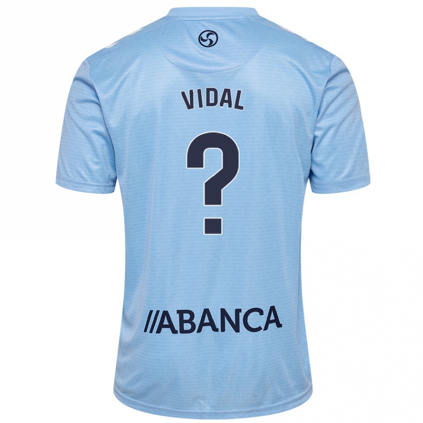 Niño Fútbol Camiseta Marc Vidal #0 Azul Cielo 1ª Equipación 2024/25