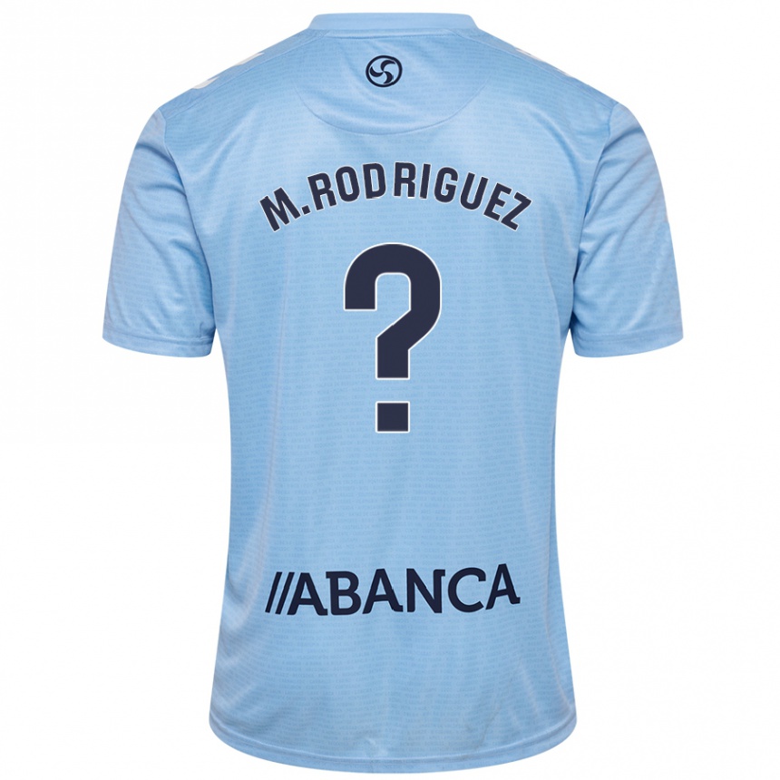 Niño Fútbol Camiseta Manu Rodríguez #0 Azul Cielo 1ª Equipación 2024/25