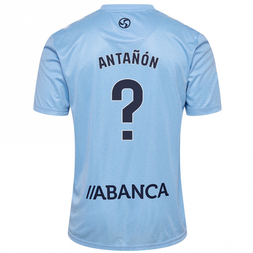 Niño Fútbol Camiseta Andrés Antañón #0 Azul Cielo 1ª Equipación 2024/25