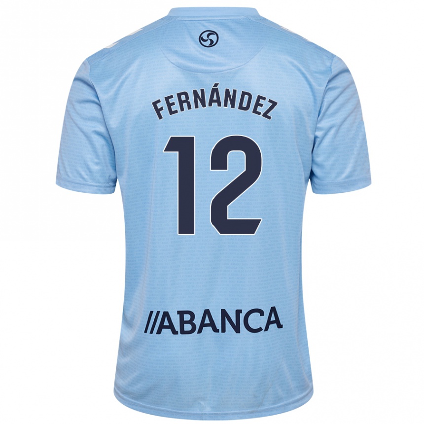 Niño Fútbol Camiseta Manu Fernández #12 Azul Cielo 1ª Equipación 2024/25