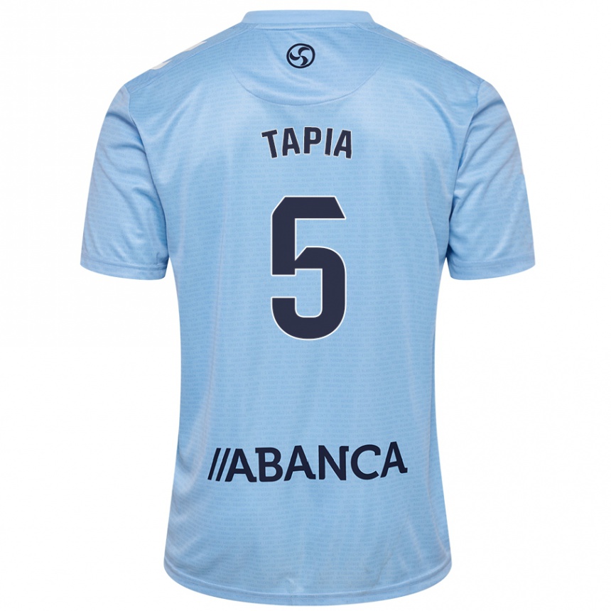 Niño Fútbol Camiseta Renato Tapia #5 Azul Cielo 1ª Equipación 2024/25