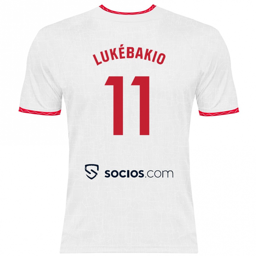 Niño Fútbol Camiseta Dodi Lukébakio #11 Blanco Rojo 1ª Equipación 2024/25