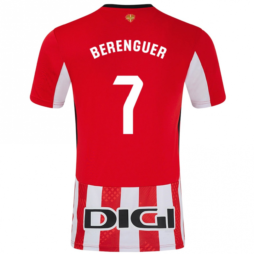 Niño Fútbol Camiseta Álex Berenguer #7 Rojo Blanco 1ª Equipación 2024/25