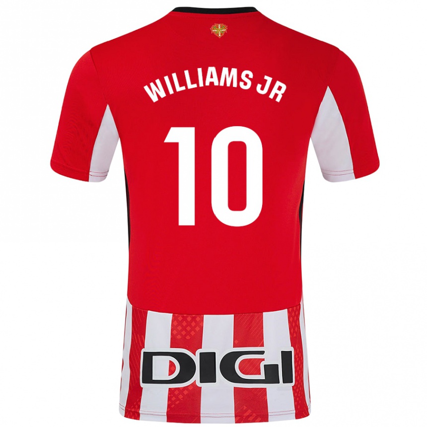 Niño Fútbol Camiseta Nico Williams #10 Rojo Blanco 1ª Equipación 2024/25