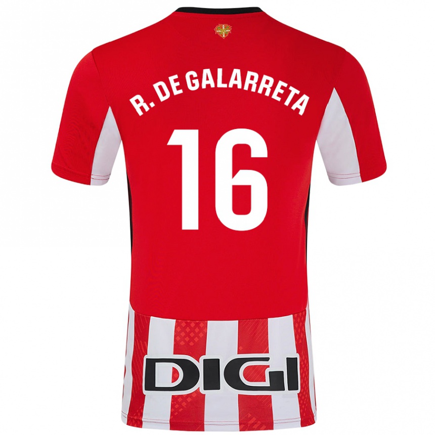 Niño Fútbol Camiseta Iñigo Ruiz De Galarreta #16 Rojo Blanco 1ª Equipación 2024/25