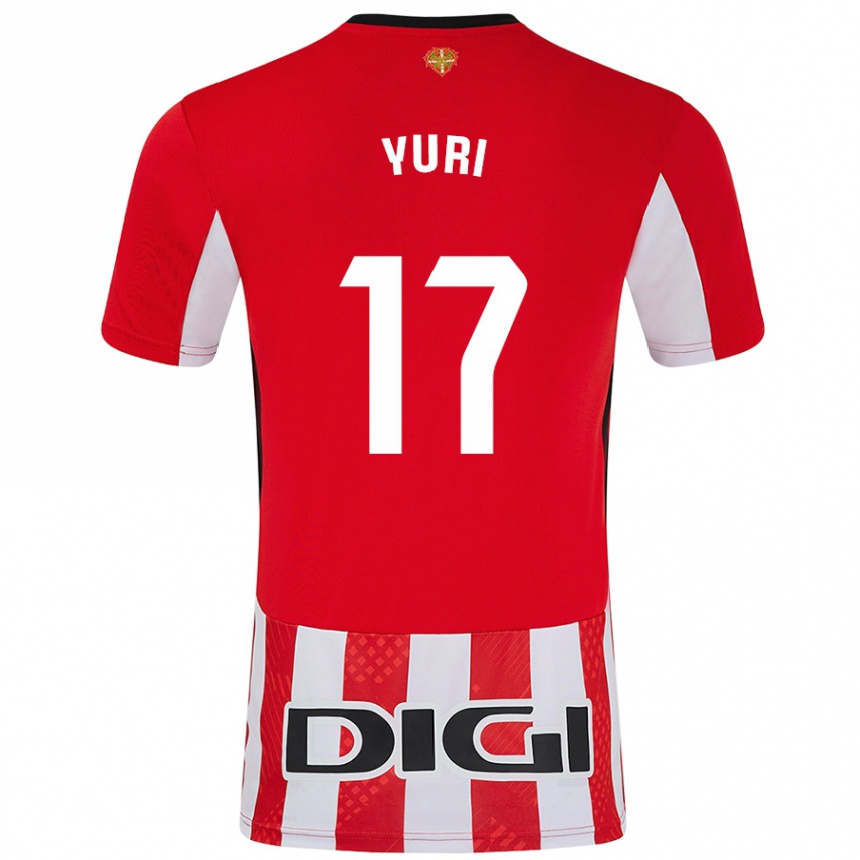 Niño Fútbol Camiseta Yuri Berchiche #17 Rojo Blanco 1ª Equipación 2024/25