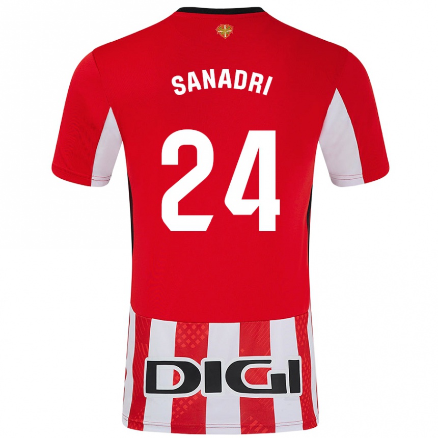 Niño Fútbol Camiseta Sanadri #24 Rojo Blanco 1ª Equipación 2024/25