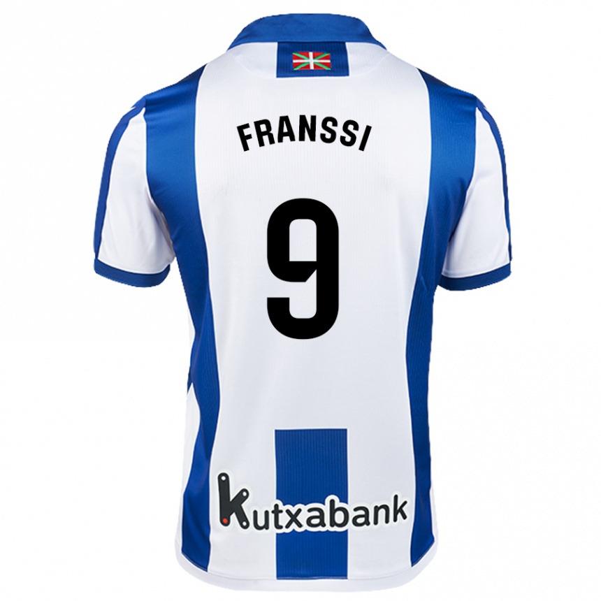 Niño Fútbol Camiseta Sanni Maija Franssi #9 Blanco Azul 1ª Equipación 2024/25