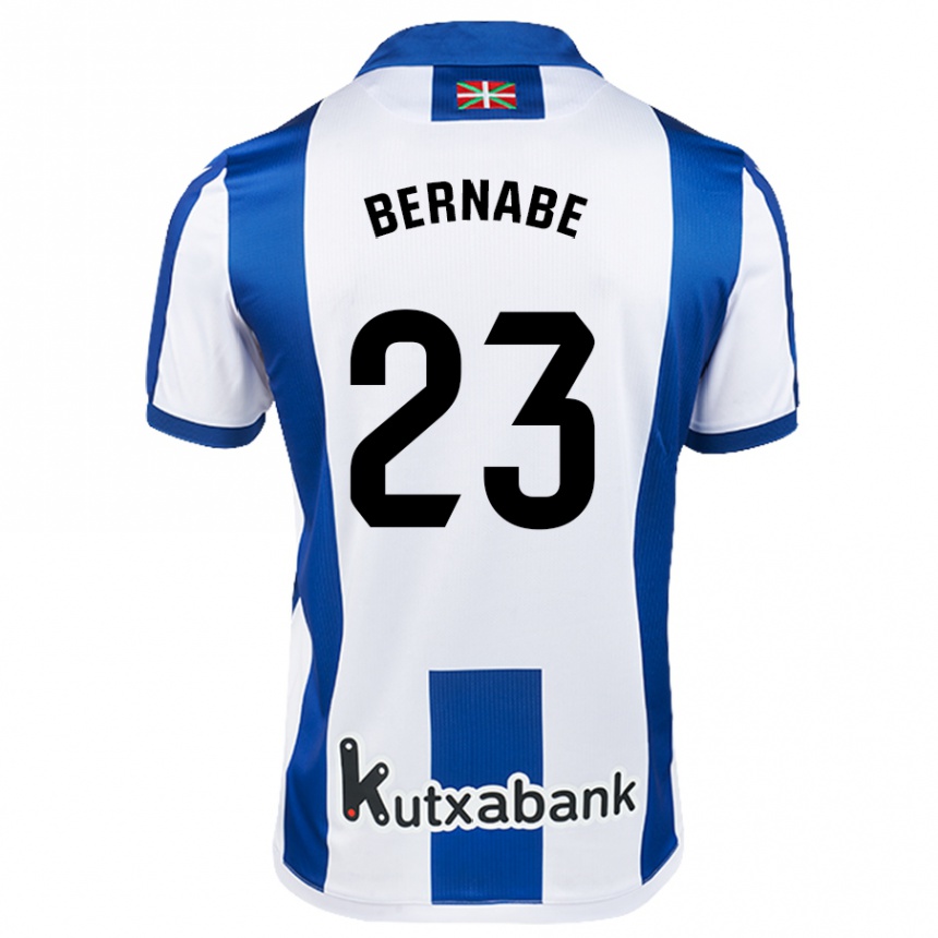 Niño Fútbol Camiseta Alejandra Bernabé De Santiago #23 Blanco Azul 1ª Equipación 2024/25