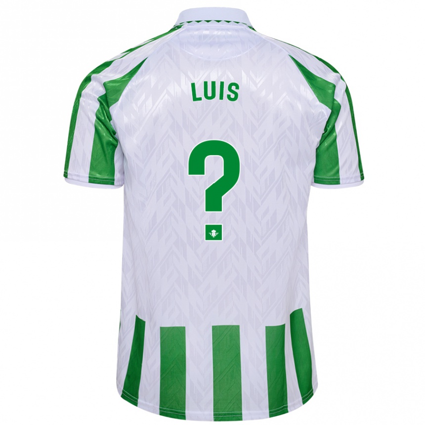 Niño Fútbol Camiseta Jorge Luis #0 Verde Rayas Blancas 1ª Equipación 2024/25