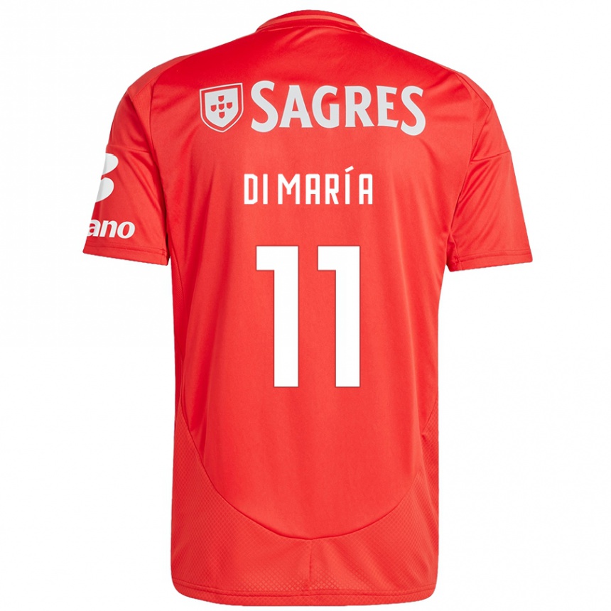 Niño Fútbol Camiseta Angel Di Maria #11 Rojo Blanco 1ª Equipación 2024/25