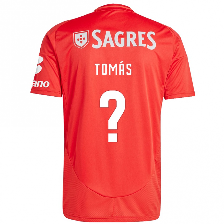 Niño Fútbol Camiseta Tomás Ferreira #0 Rojo Blanco 1ª Equipación 2024/25