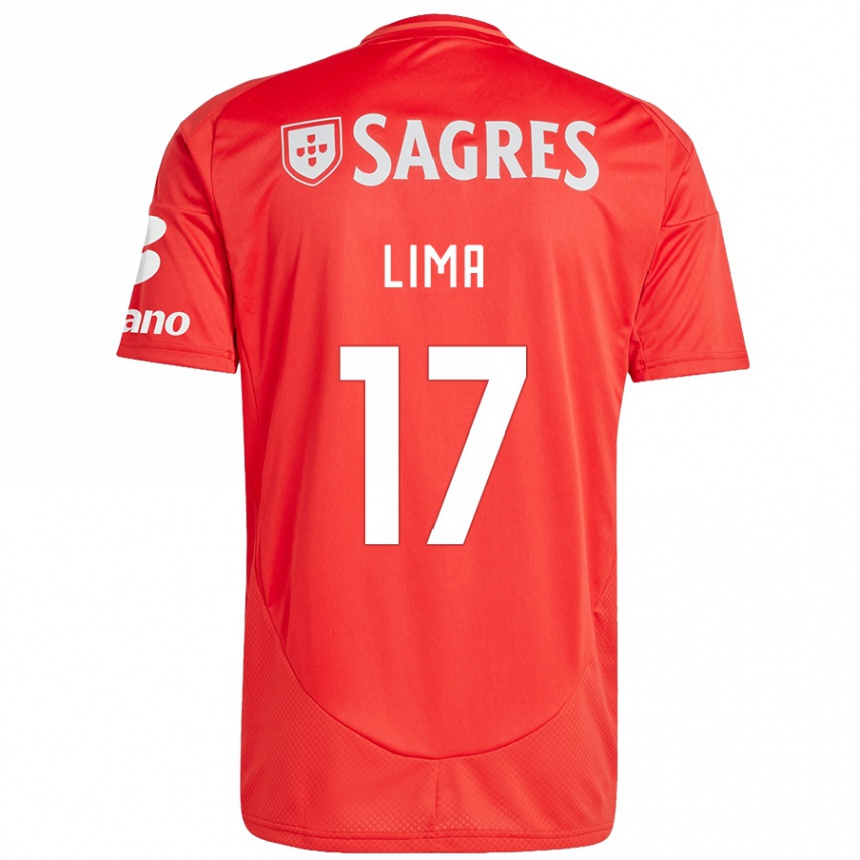 Niño Fútbol Camiseta Ivan Lima #17 Rojo Blanco 1ª Equipación 2024/25