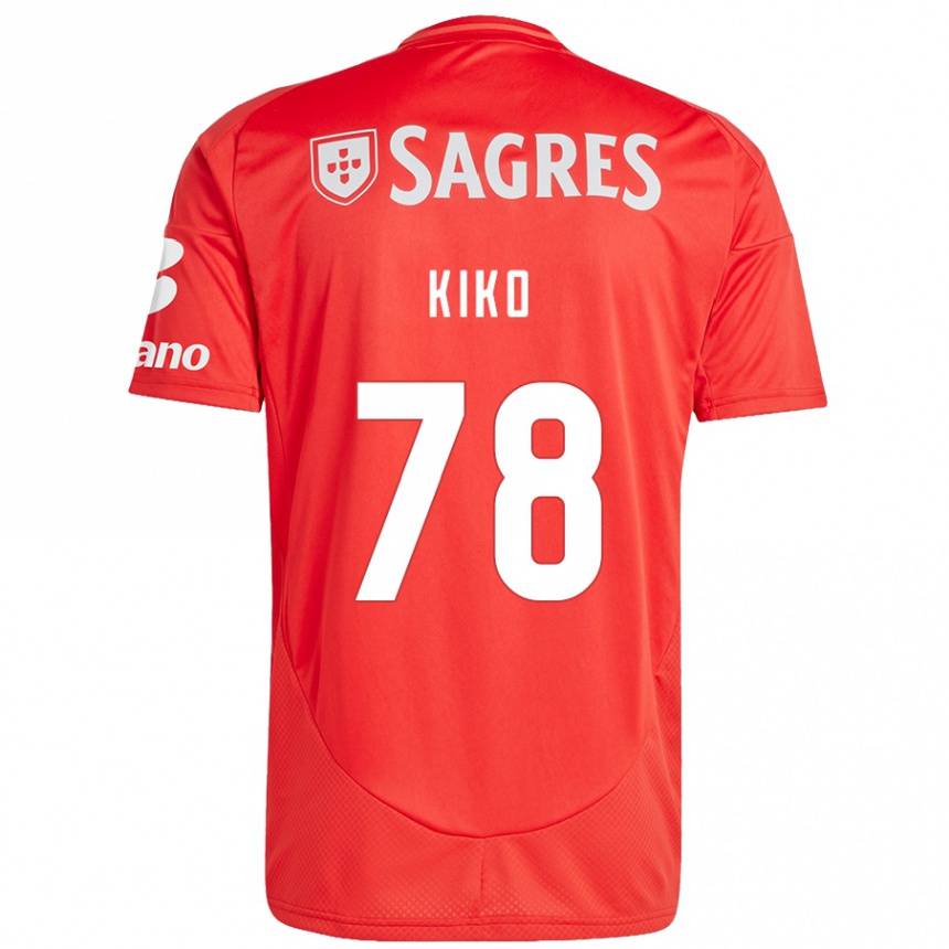 Niño Fútbol Camiseta Kiko #78 Rojo Blanco 1ª Equipación 2024/25