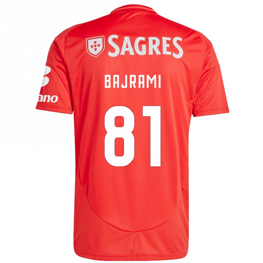 Niño Fútbol Camiseta Adrian Bajrami #81 Rojo Blanco 1ª Equipación 2024/25