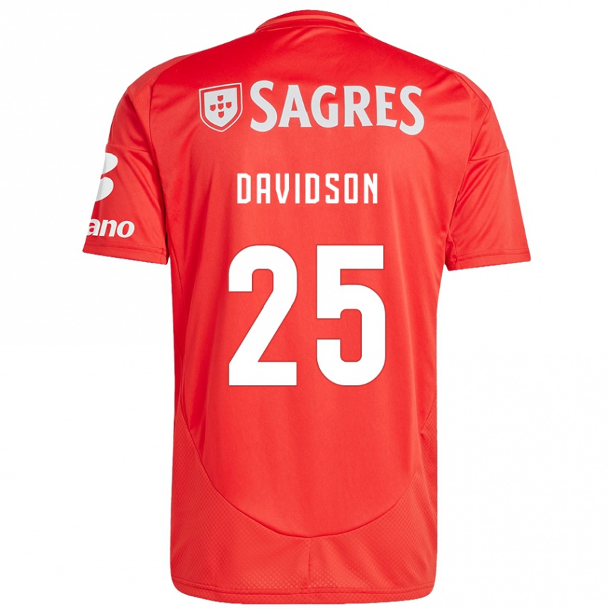 Niño Fútbol Camiseta Chandra Davidson #25 Rojo Blanco 1ª Equipación 2024/25