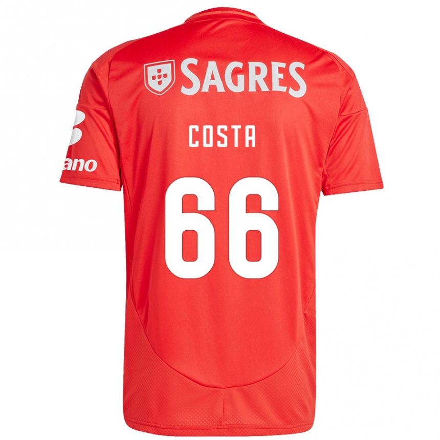 Niño Fútbol Camiseta Rute Costa #66 Rojo Blanco 1ª Equipación 2024/25