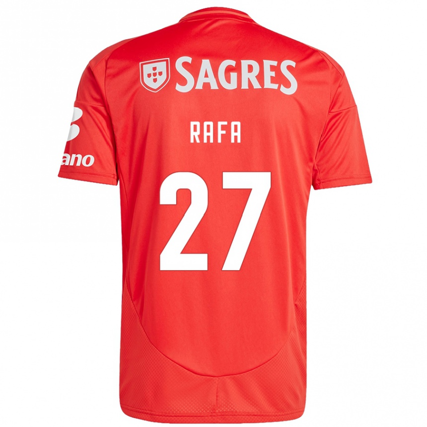 Niño Fútbol Camiseta Rafa #27 Rojo Blanco 1ª Equipación 2024/25