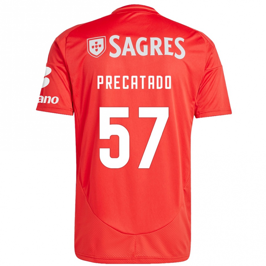 Niño Fútbol Camiseta Precatado #57 Rojo Blanco 1ª Equipación 2024/25