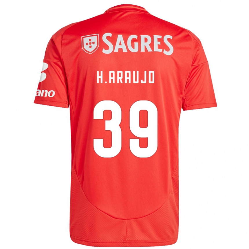 Niño Fútbol Camiseta Henrique Araujo #39 Rojo Blanco 1ª Equipación 2024/25