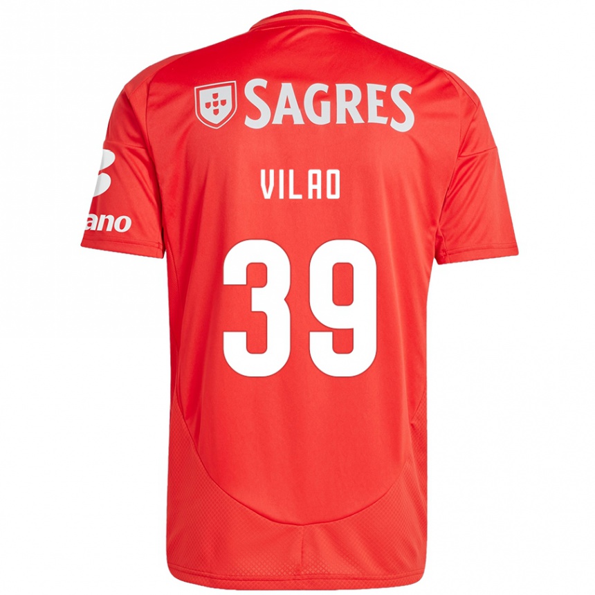 Niño Fútbol Camiseta Carolina Vilao #39 Rojo Blanco 1ª Equipación 2024/25