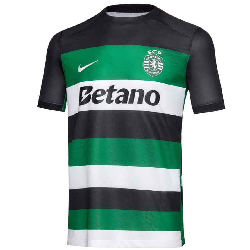 Niño Fútbol Camiseta Alex Tverdohlebov #0 Negro Blanco Verde 1ª Equipación 2024/25