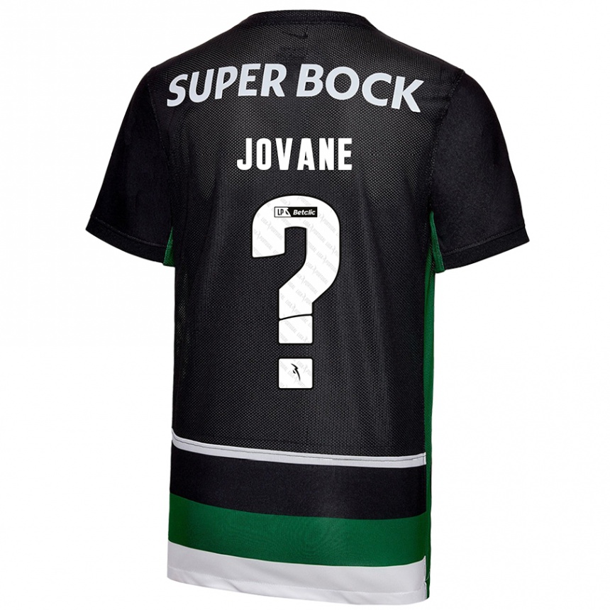 Niño Fútbol Camiseta Jovane #0 Negro Blanco Verde 1ª Equipación 2024/25