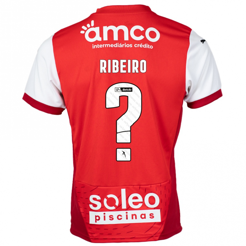 Niño Fútbol Camiseta Yuri Ribeiro #0 Rojo Blanco 1ª Equipación 2024/25