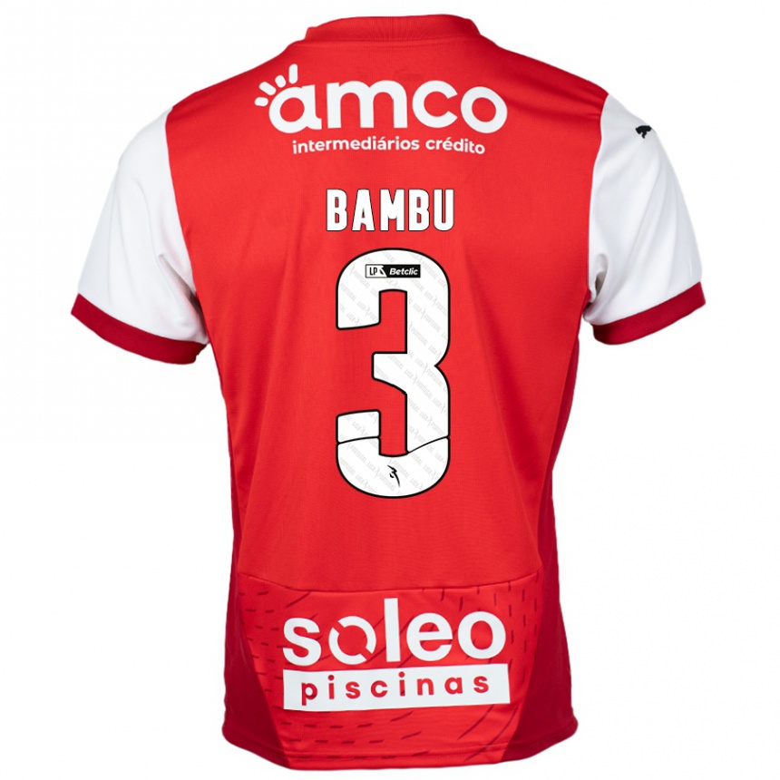 Niño Fútbol Camiseta Robson Bambu #3 Rojo Blanco 1ª Equipación 2024/25