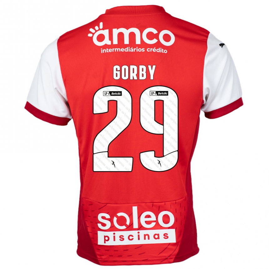 Niño Fútbol Camiseta Gorby #29 Rojo Blanco 1ª Equipación 2024/25