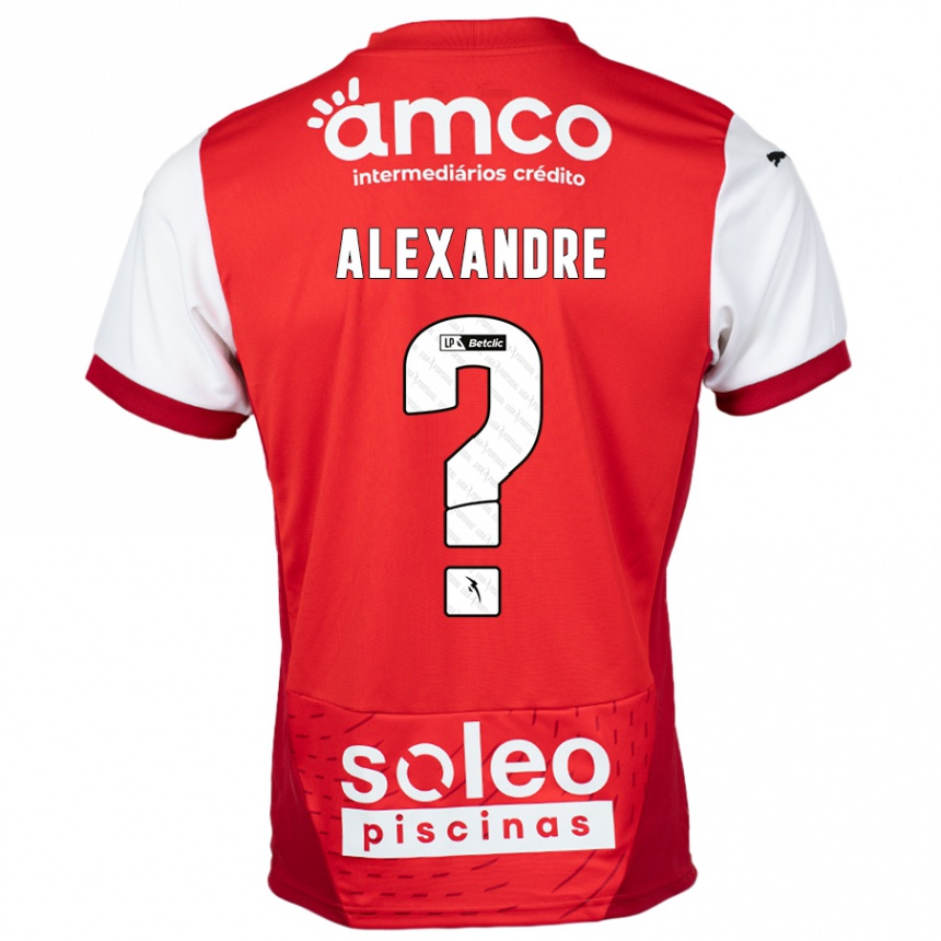 Niño Fútbol Camiseta Daniel Alexandre #0 Rojo Blanco 1ª Equipación 2024/25