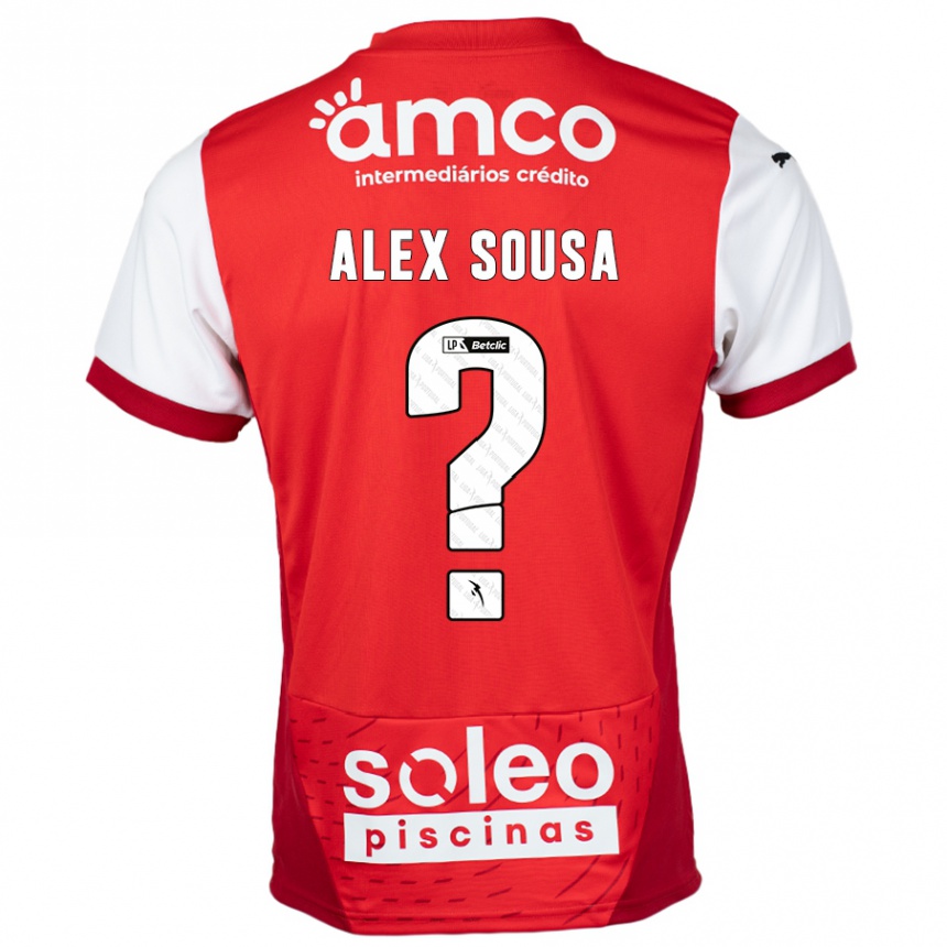 Niño Fútbol Camiseta Alex Sousa #0 Rojo Blanco 1ª Equipación 2024/25