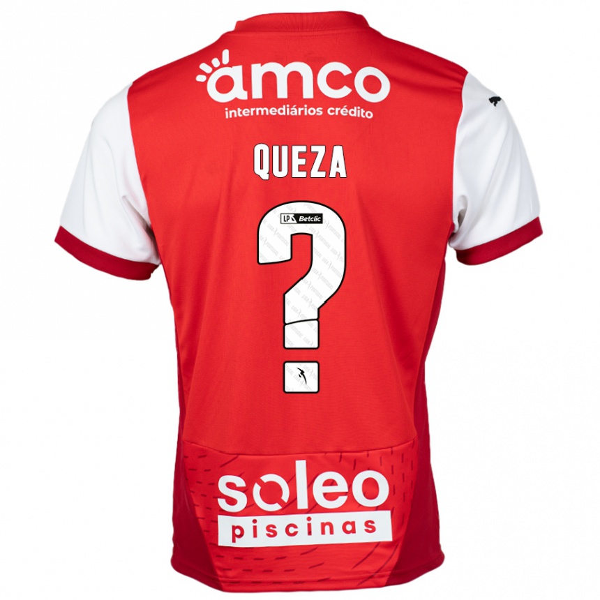 Niño Fútbol Camiseta Lello Queza #0 Rojo Blanco 1ª Equipación 2024/25