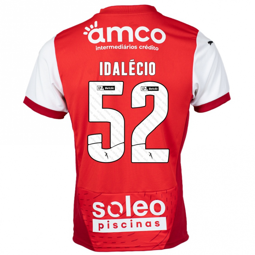 Niño Fútbol Camiseta Idalécio #52 Rojo Blanco 1ª Equipación 2024/25